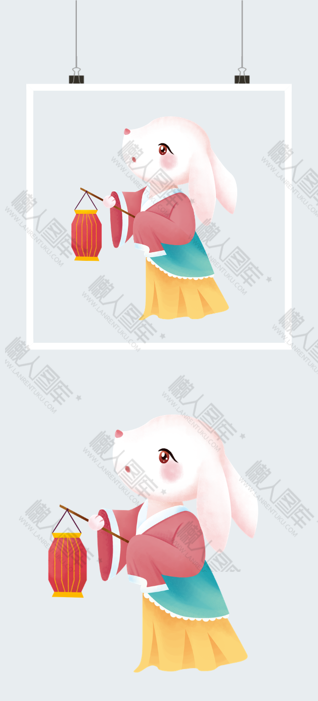 中秋节小白兔插画图2