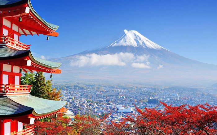 日本富士山风景图片