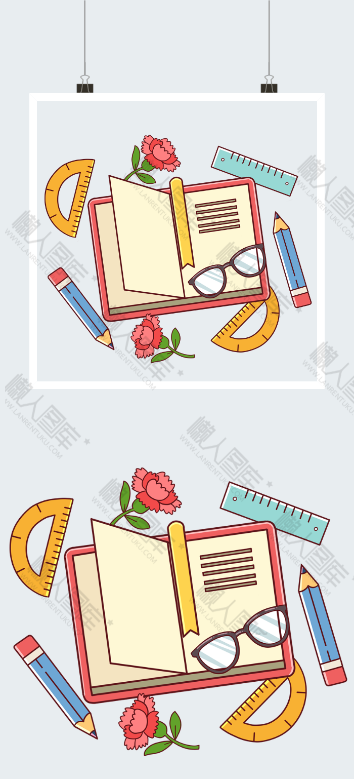 文具鲜花组合图片图2