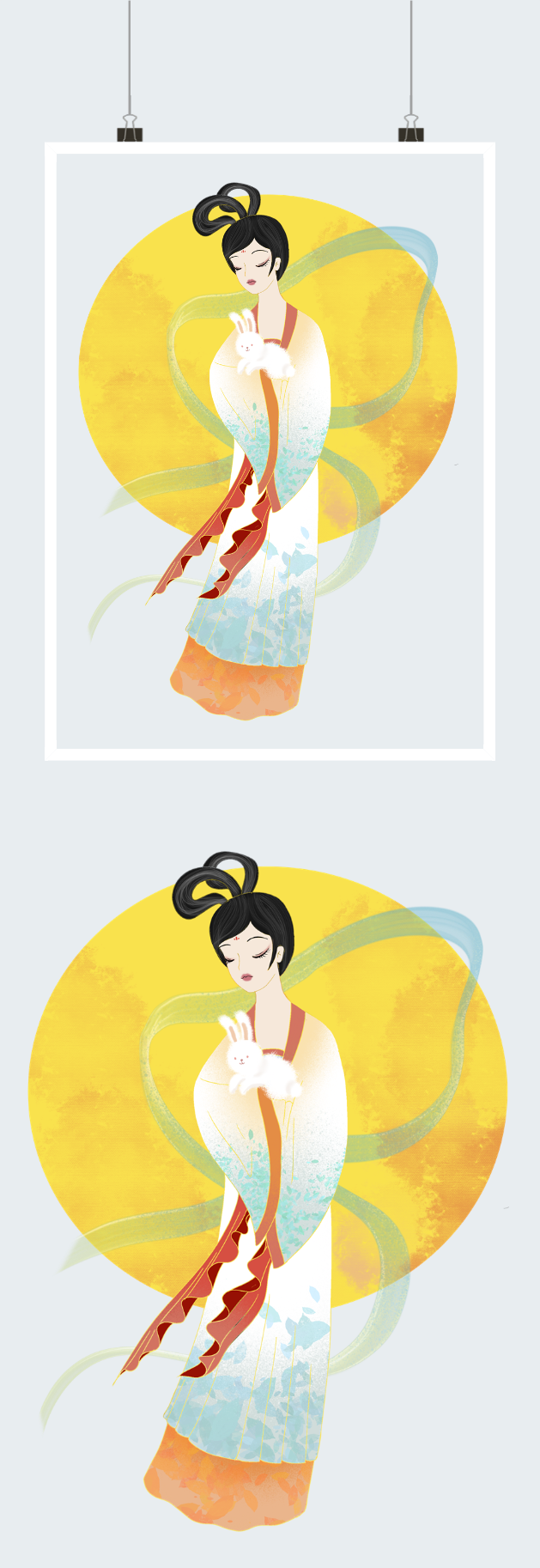 中秋节嫦娥奔月插画图2
