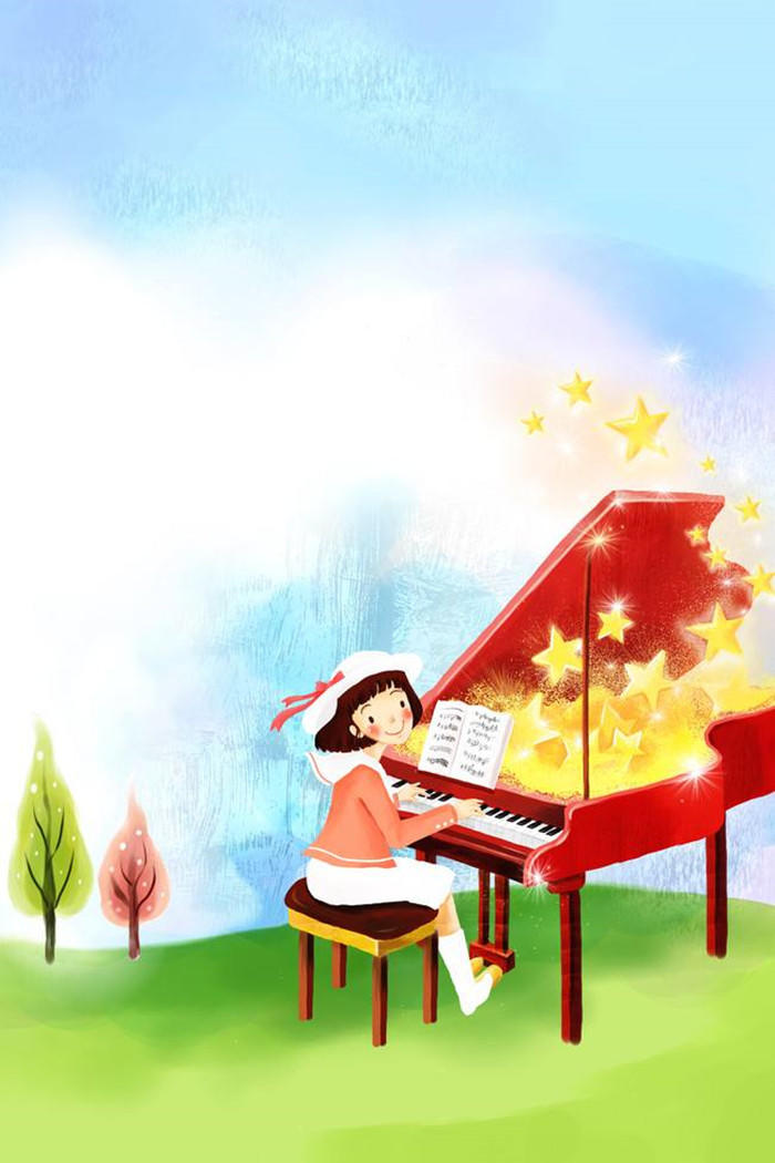 暑期钢琴培训海报