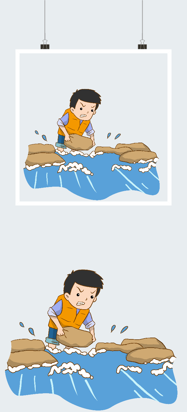 2020抗洪防汛人物插画图2