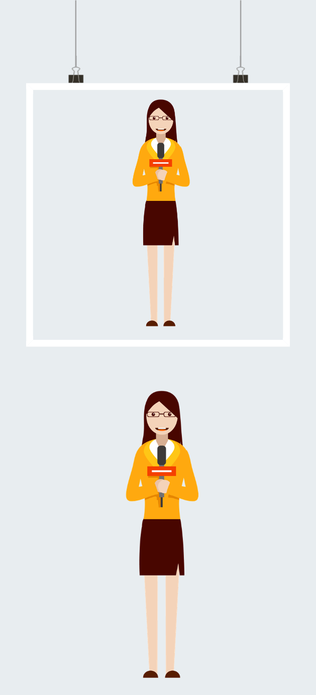 新闻记者女主播卡通图片图2