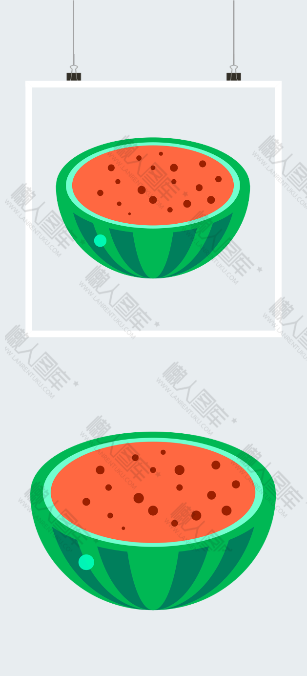 手绘西瓜插画图2
