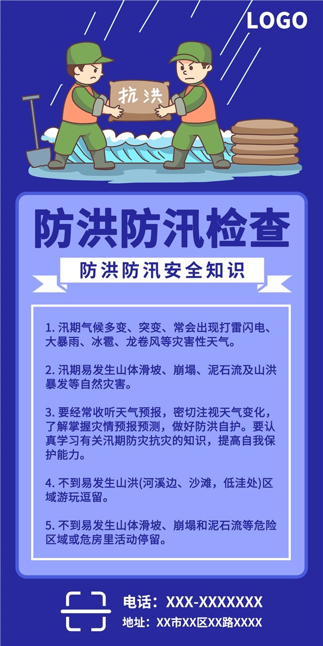 抗洪防汛知识海报