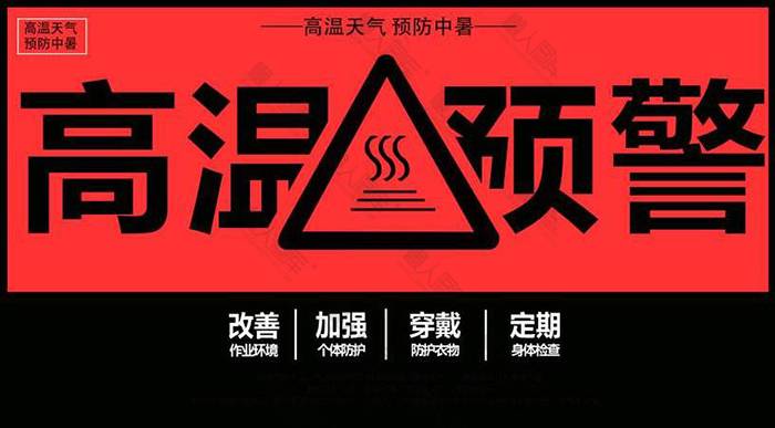 高温酷暑警告设计素材