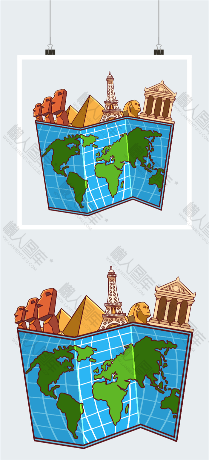 城市旅游地标插画图2