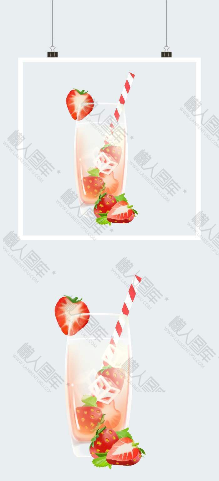 夏日饮品草莓