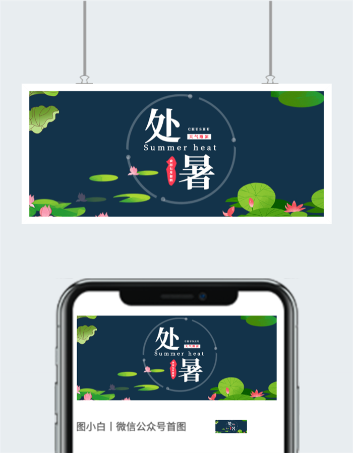 清新荷花处暑图片图2
