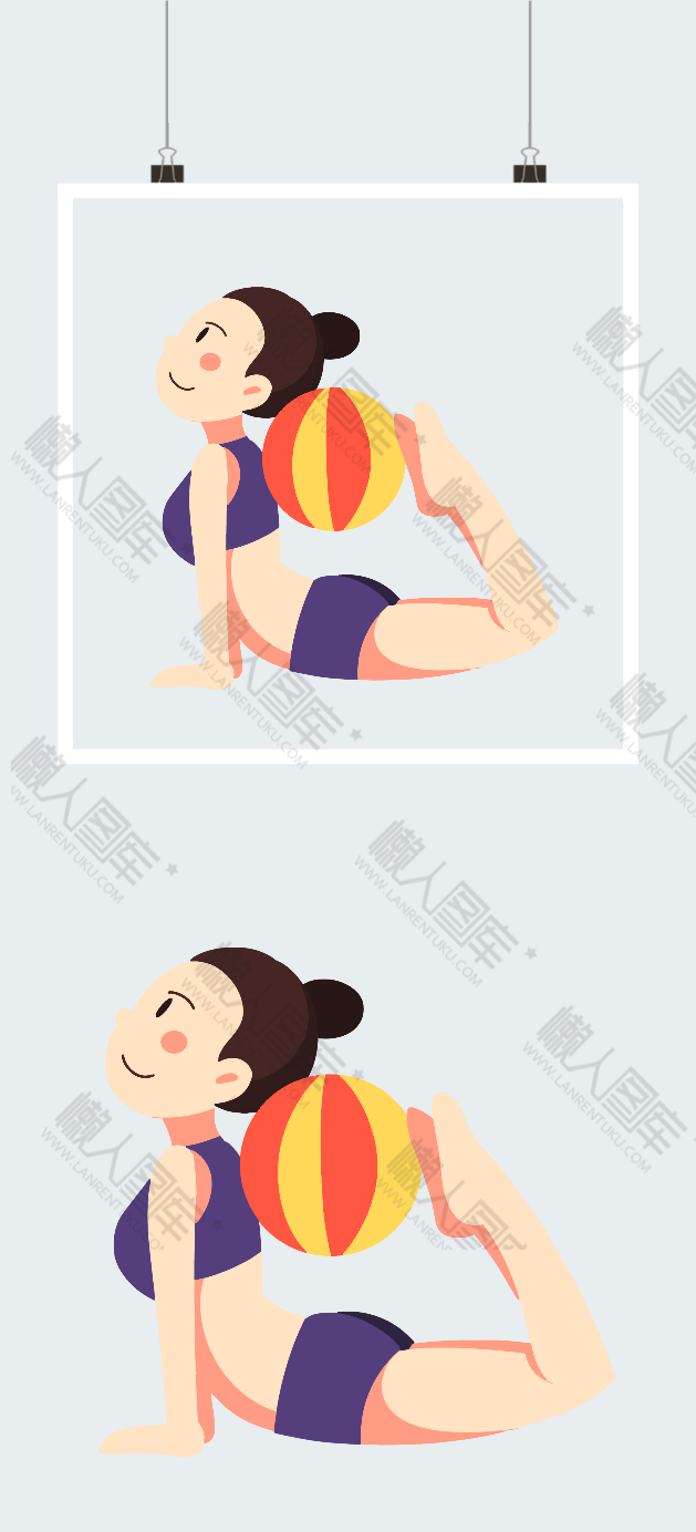 夏季瑜伽健身宣传海报图2