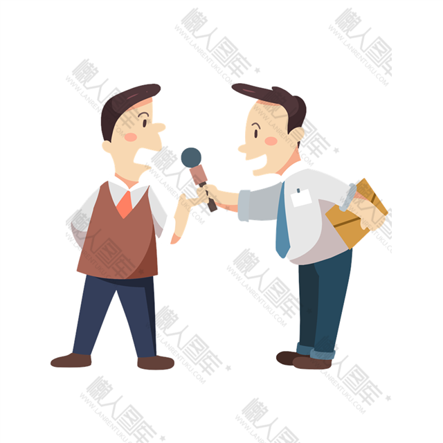 新闻记者采访素材图1