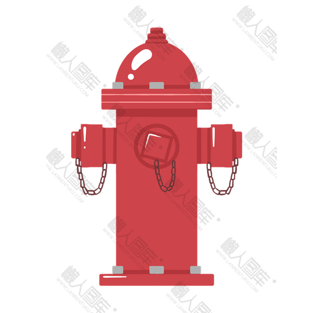 红色消防栓矢量图
