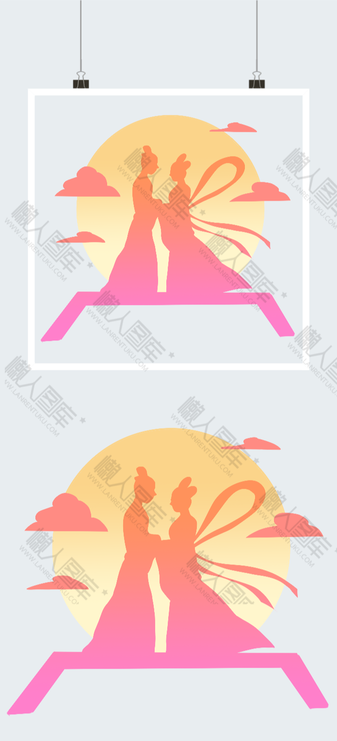 七夕剪影图片图2