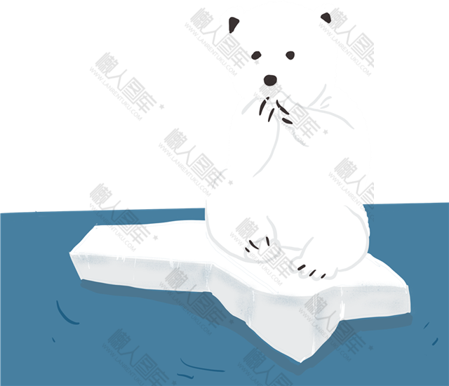北极熊插画元素
