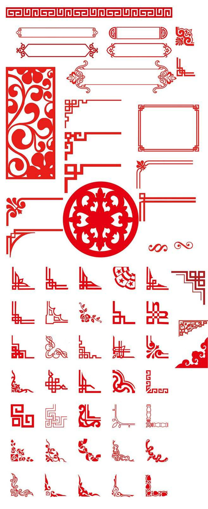 中国传统简易花纹 中国传统简易花纹图案素材下载 懒人图库