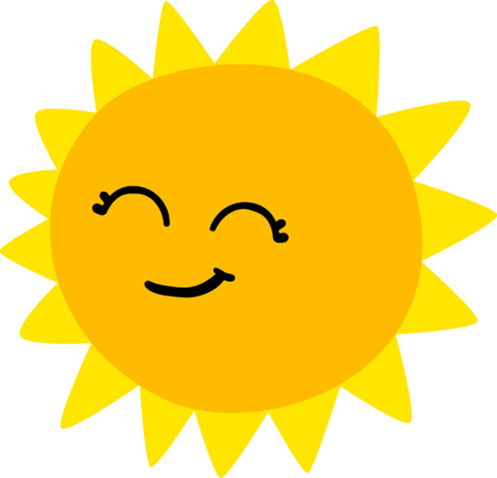 太阳卡通矢量图