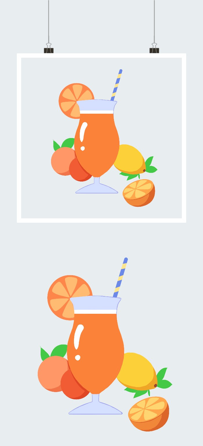 夏季橘子柠檬矢量图图2