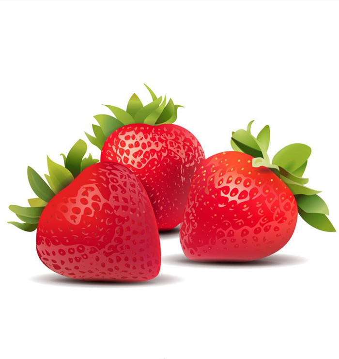 新鲜草莓矢量图