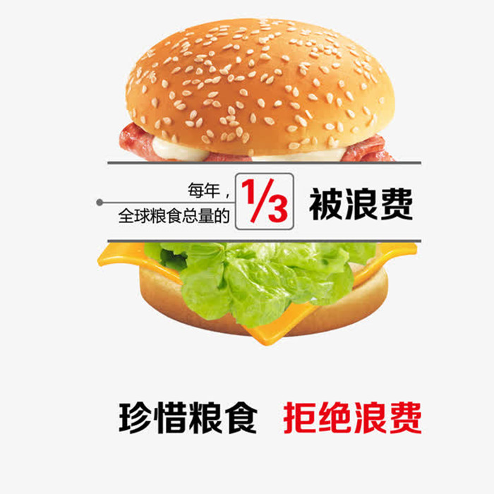 拒绝浪费粮食元素矢量图