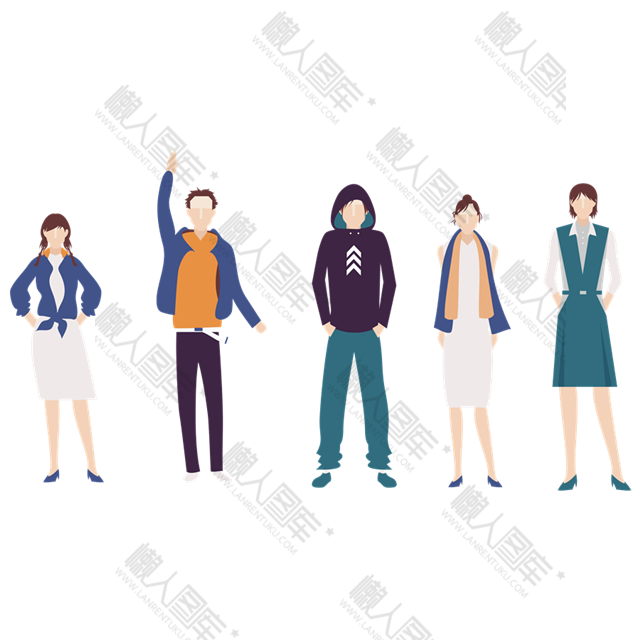 潮流人物矢量图图1