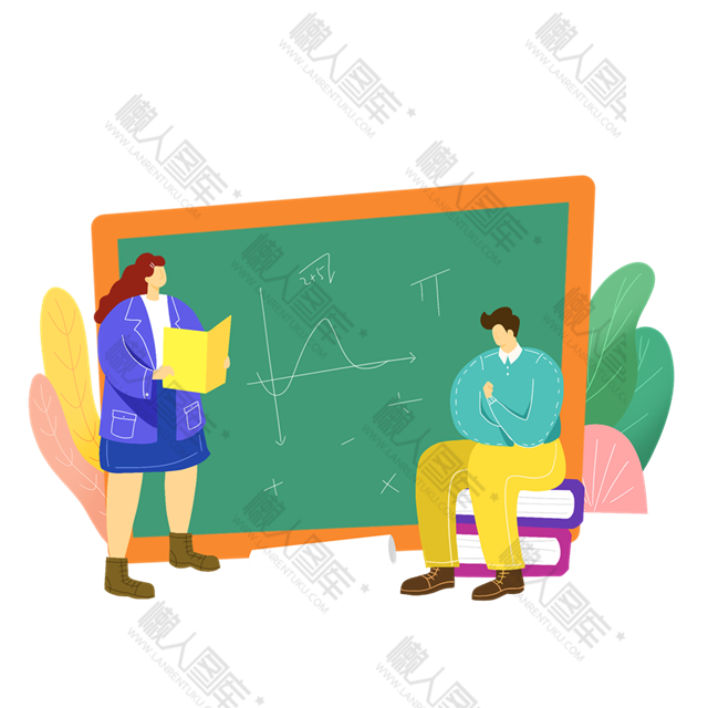 现代教育学生讲课矢量图片图1