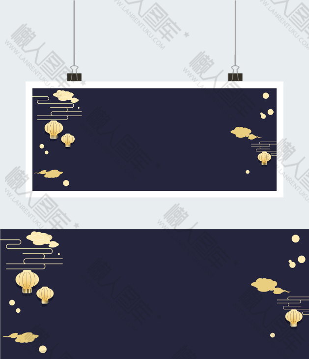 中秋黑色banner背景图片图2