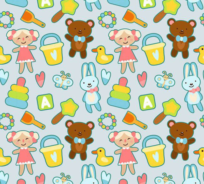 卡通玩具无缝背景矢量图片-卡通玩具贴图矢量素材下载_懒人图库