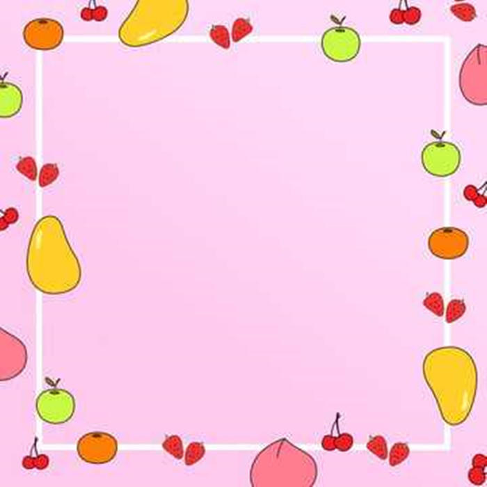 粉色水果背景广告促销框架
