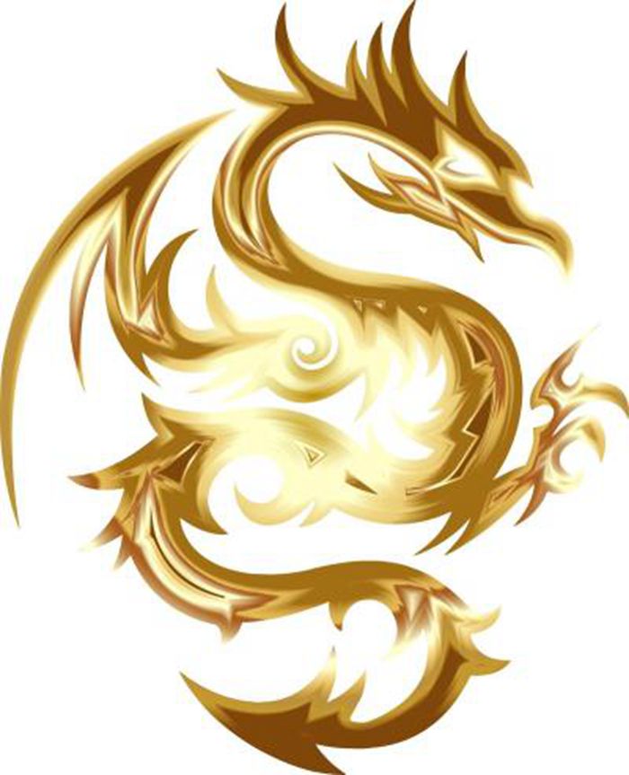 金色龙纹图案图1