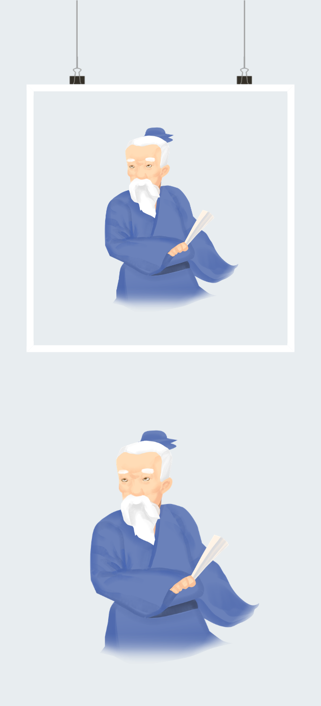 古风真人折扇图片图2