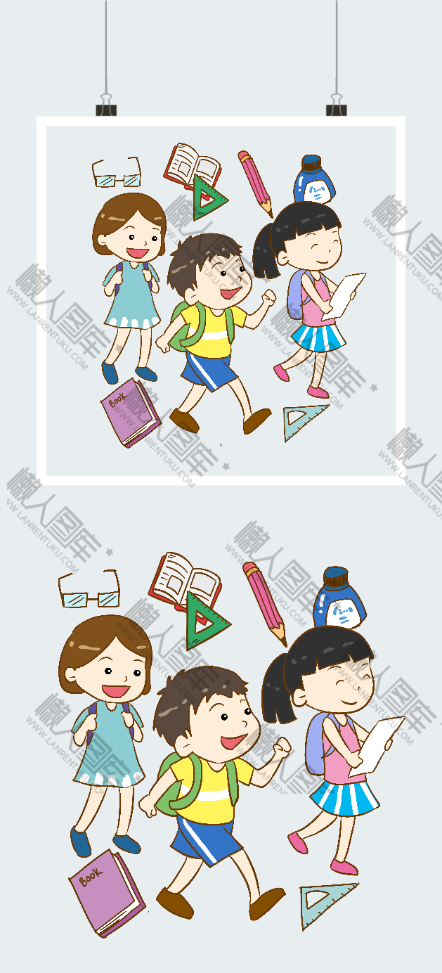 开学人物矢量素材图2