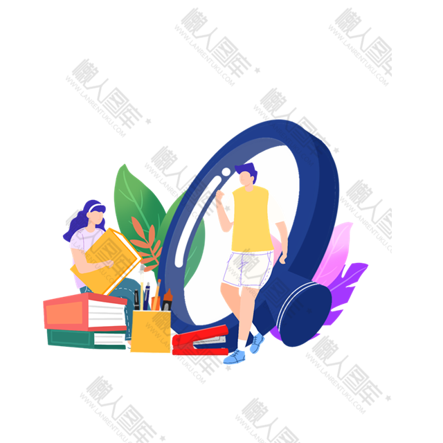 现代男女生活插画图1