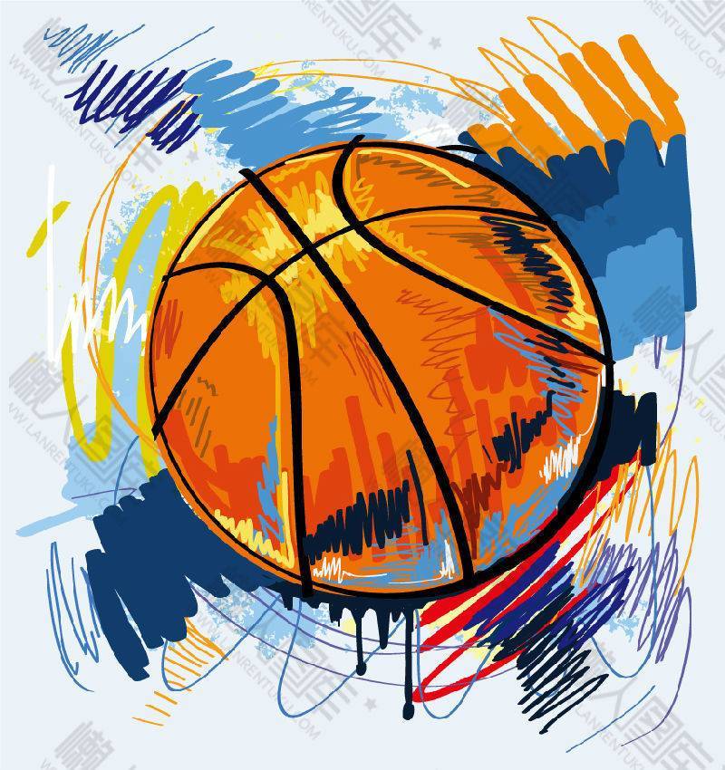 篮球涂鸦矢量图片