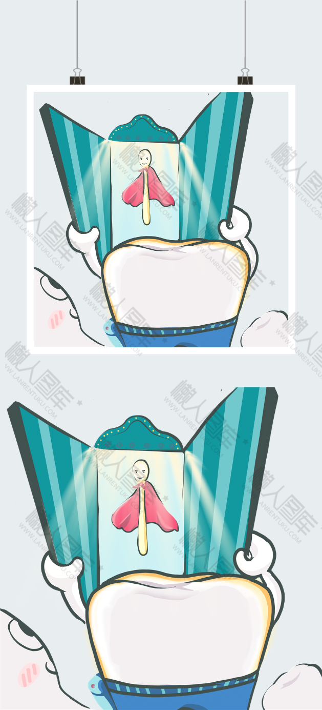 保护牙齿创意插画图2