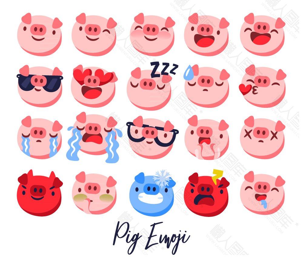 猪表情头像图标