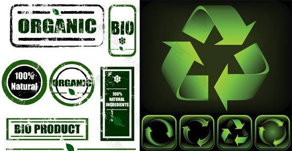 绿色可循环环保标志