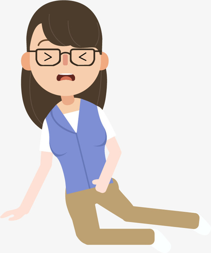 倒地人物矢量图图1