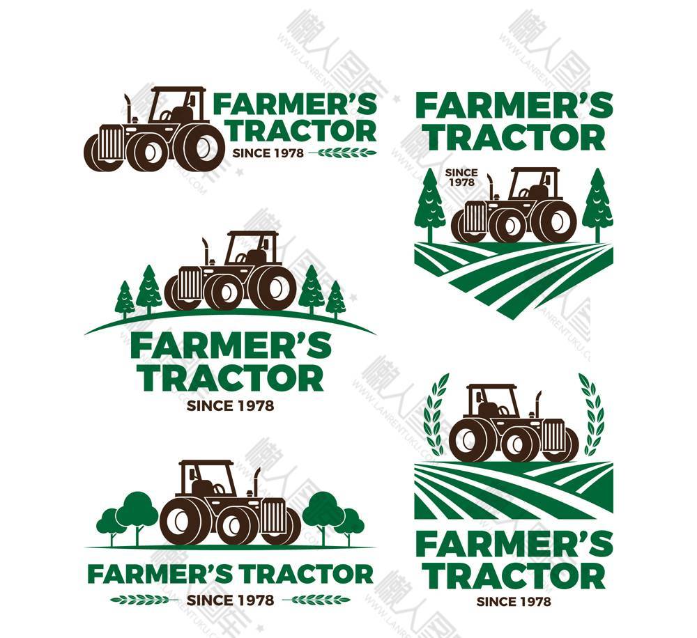 生态农场logo矢量图