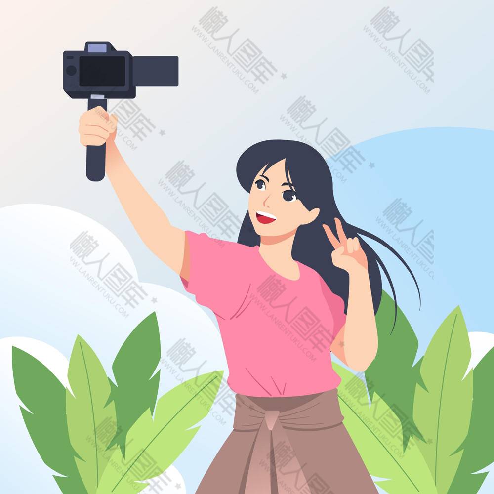 人物自拍矢量图图1
