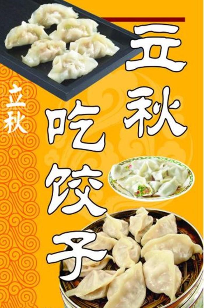 立秋饺子海报