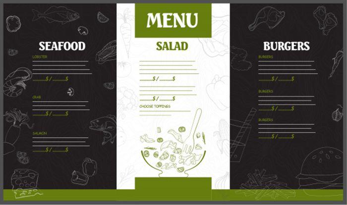 餐厅菜单背景图片素材