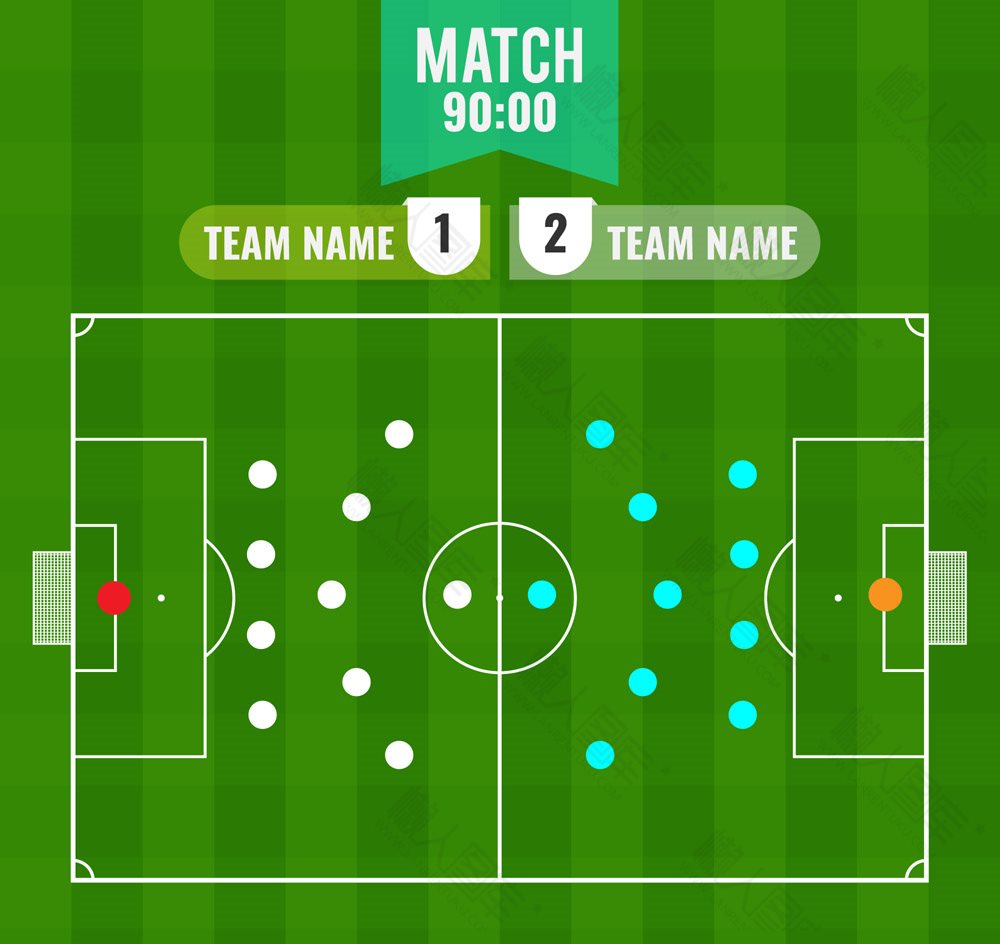 足球阵型位置矢量图