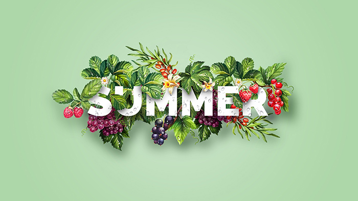 夏天水果背景图片