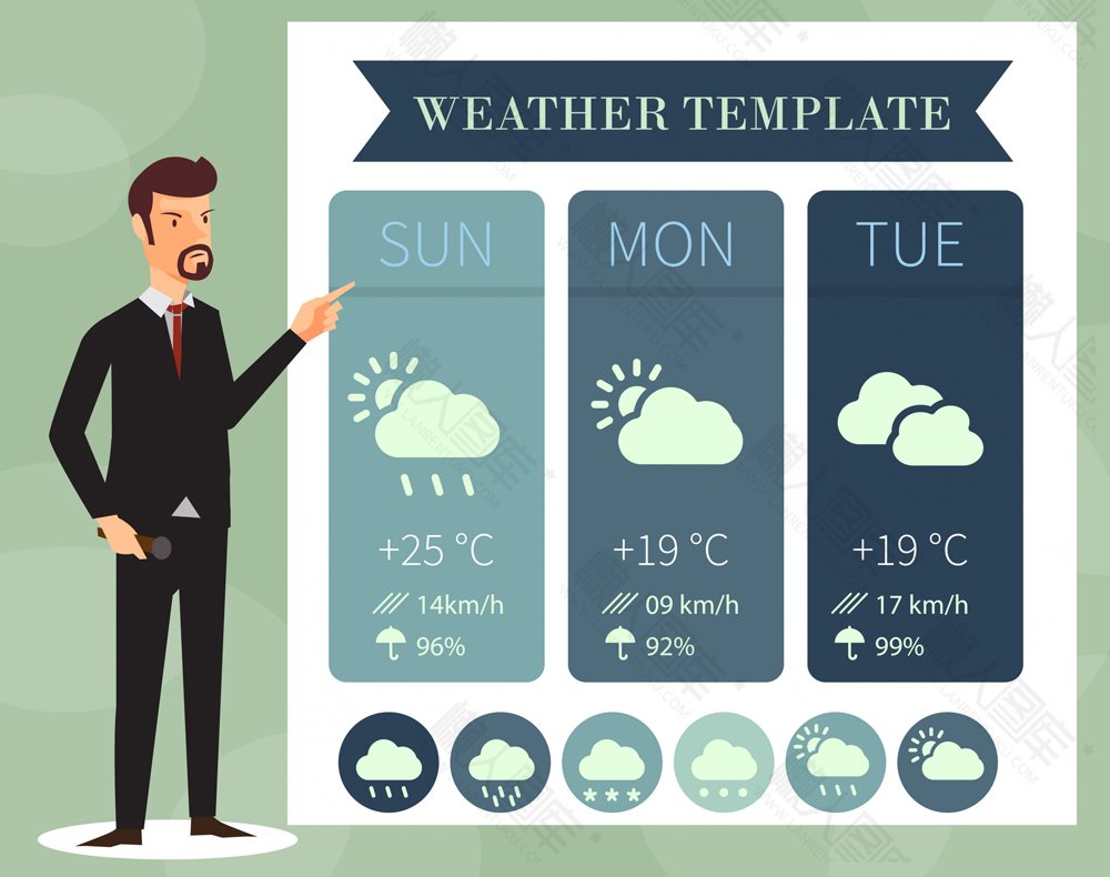 天气预报模板图片