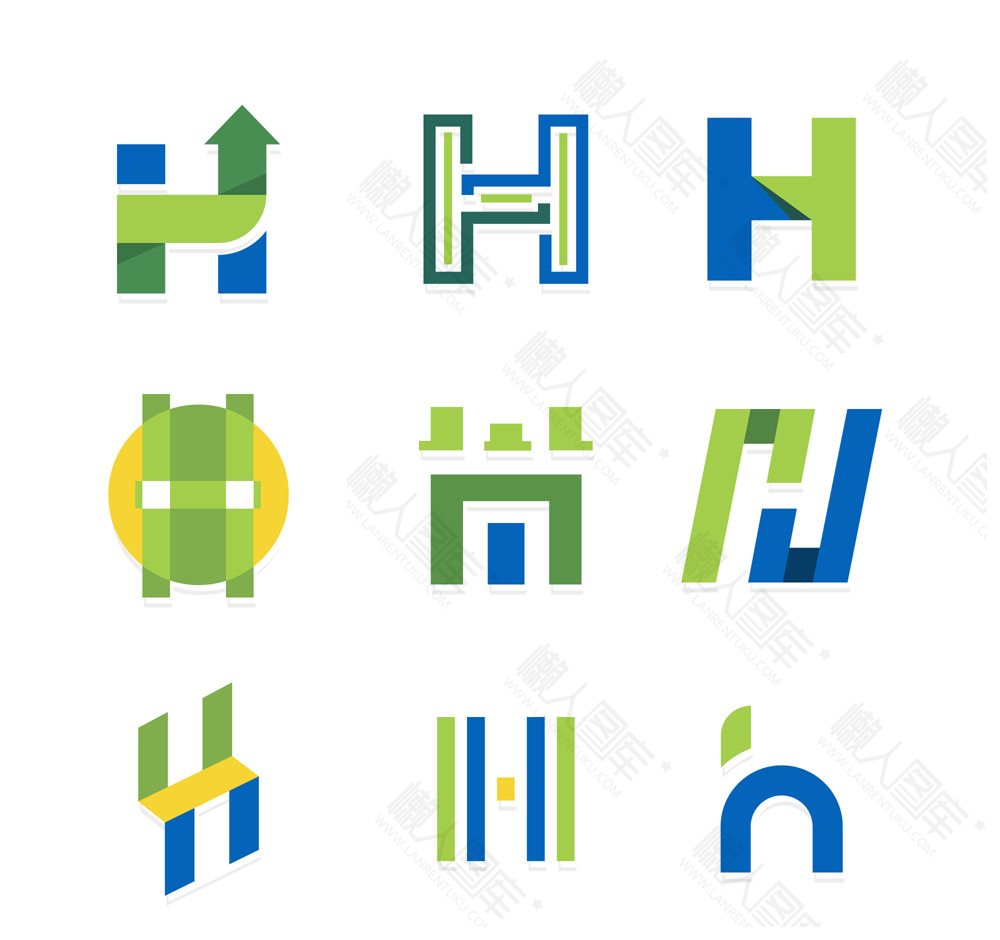 英文字母logo矢量图
