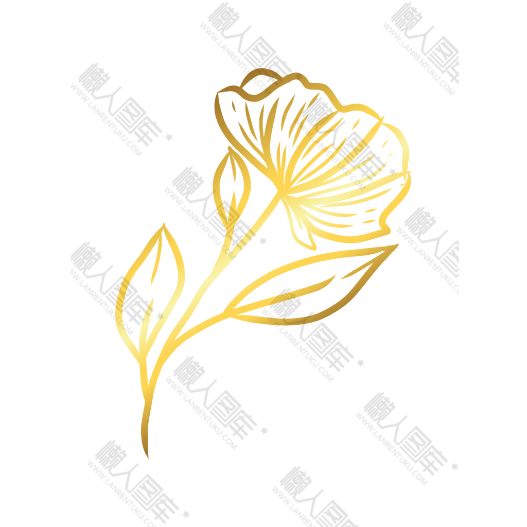 金色花朵素材