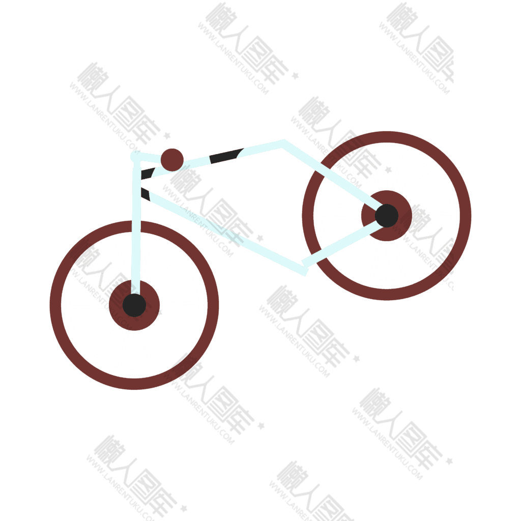 创意自行车卡通图片