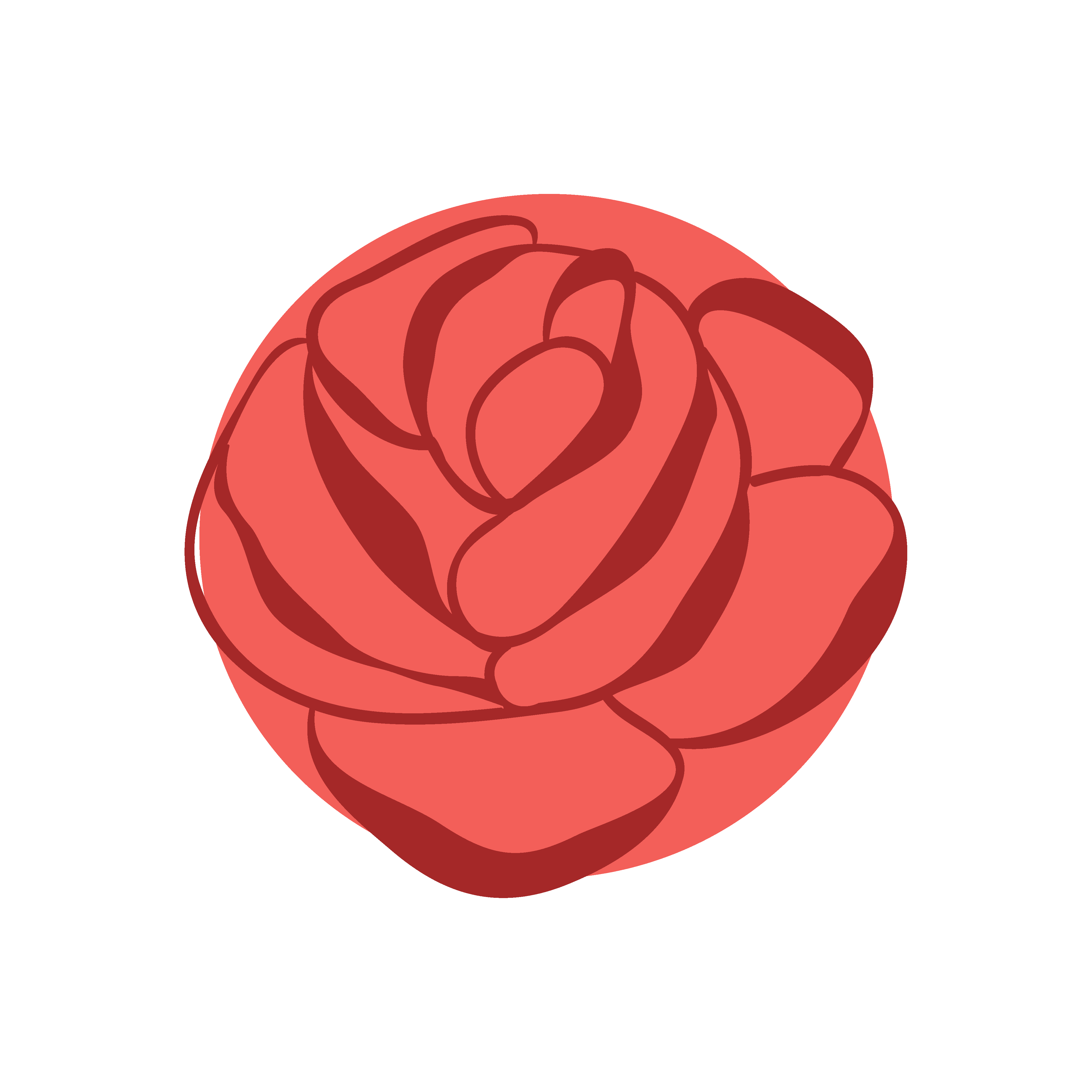 红色手绘玫瑰花图1