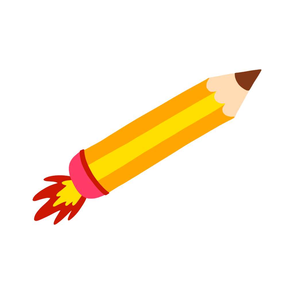 创意喷火铅笔矢量图