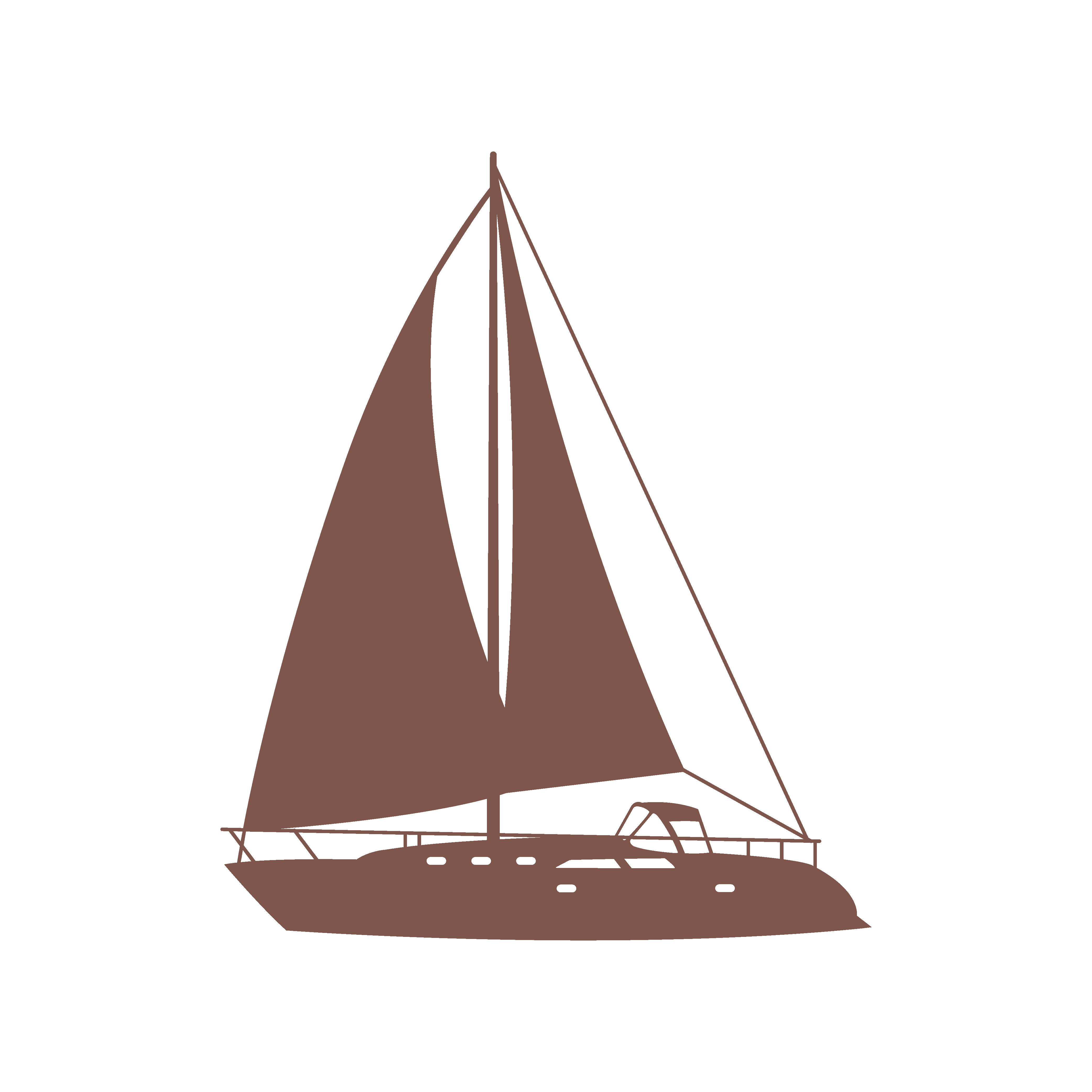帆船图标设计矢量图